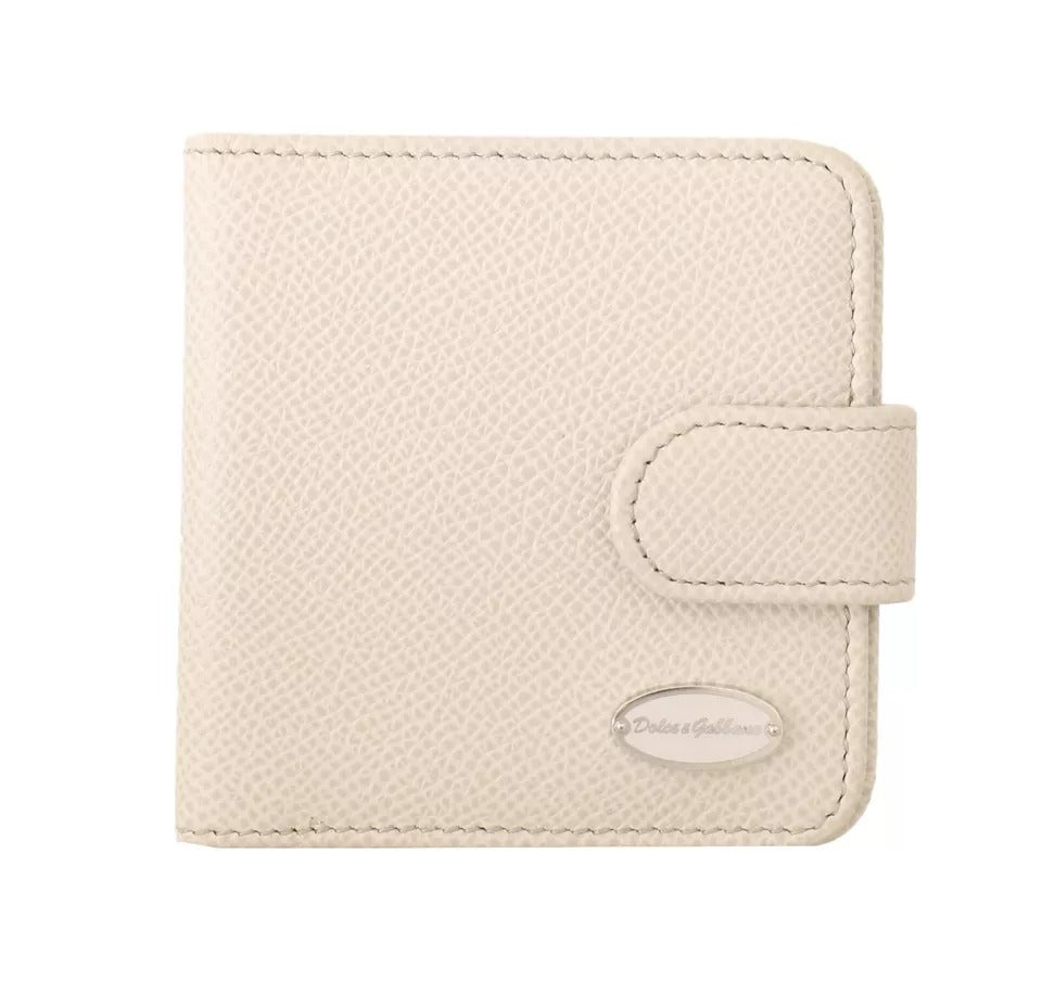 Dolce & Gabbana White Dauphine Leather Condom Case Holder Pocket Wallet | Regal Royce