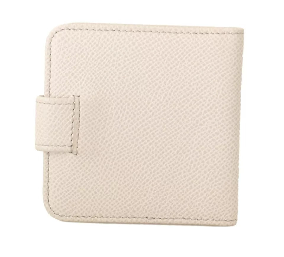 Dolce & Gabbana White Dauphine Leather Condom Case Holder Pocket Wallet | Regal Royce