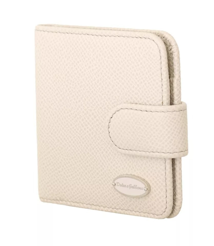 Dolce & Gabbana White Dauphine Leather Condom Case Holder Pocket Wallet | Regal Royce