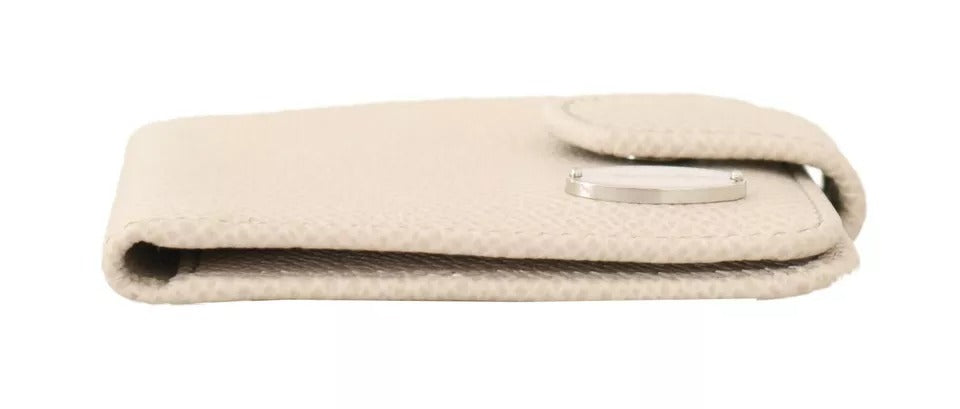 Dolce & Gabbana White Dauphine Leather Condom Case Holder Pocket Wallet | Regal Royce