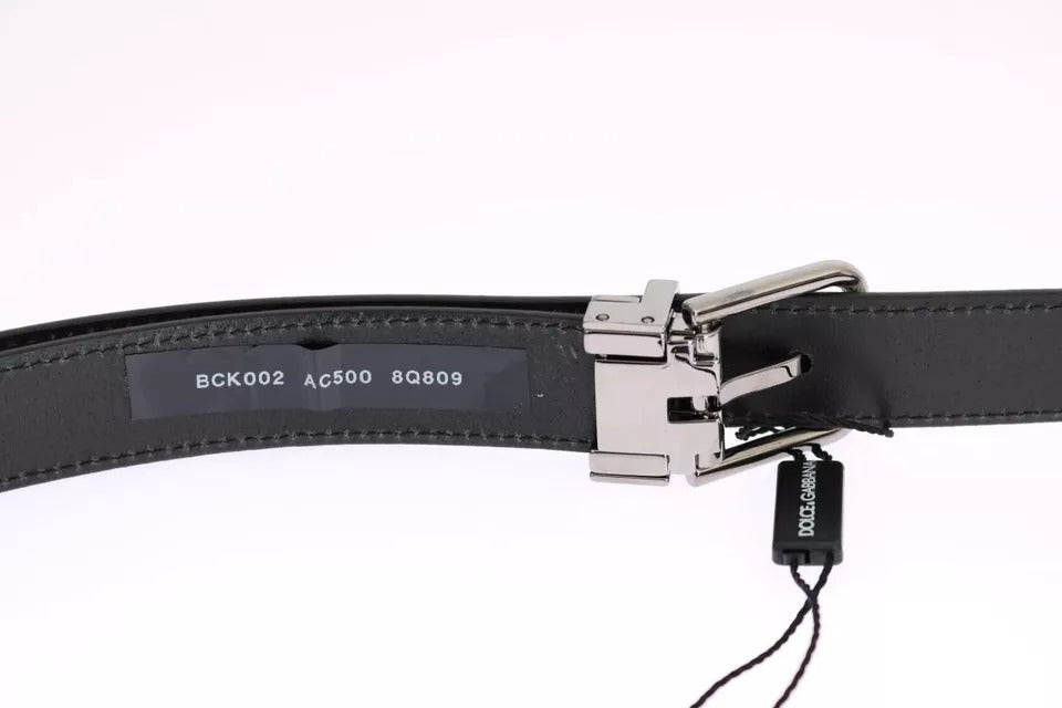 Dolce & Gabbana White Blue Silk Bowtie Leather Belt Gift Box Set | Regal Royce