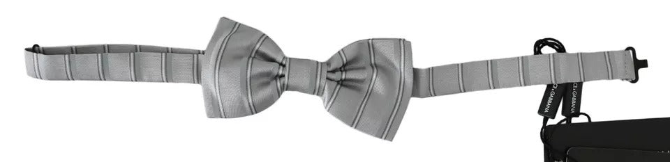 Dolce & Gabbana Light Gray Lining Adjustable Neck Butterfly Bow Tie | Regal Royce