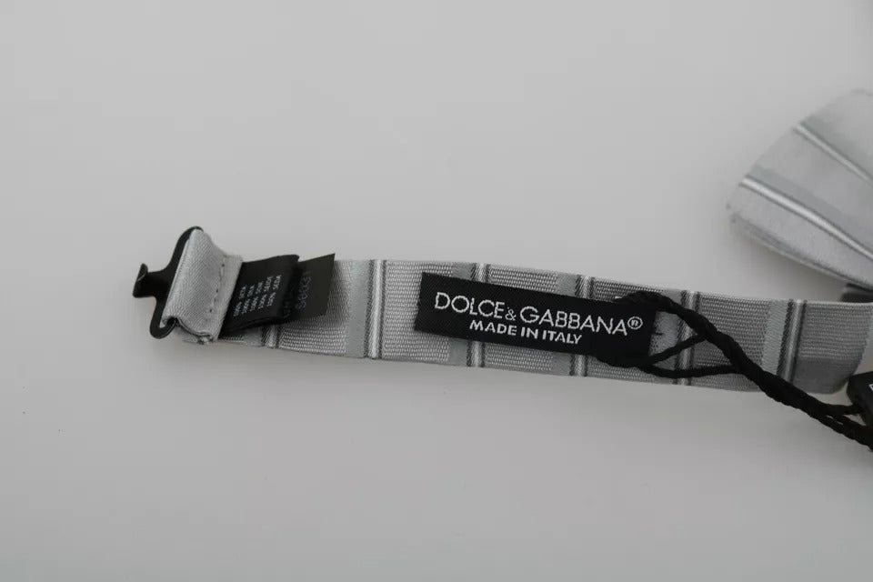 Dolce & Gabbana Light Gray Lining Adjustable Neck Butterfly Bow Tie | Regal Royce
