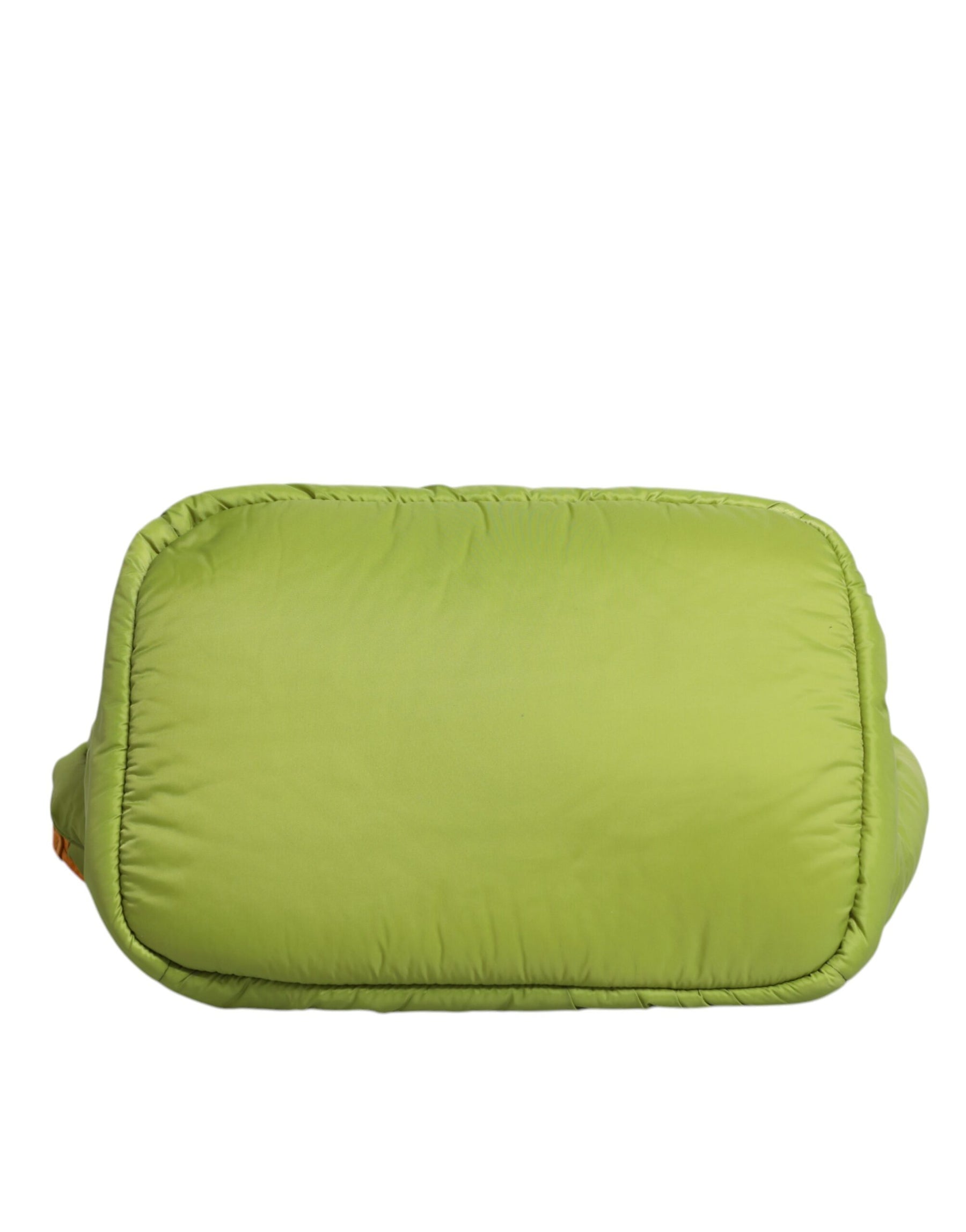 Dolce & Gabbana Green Nylon Padded Logo Plaque Tote Crossbody Bag | Regal Royce