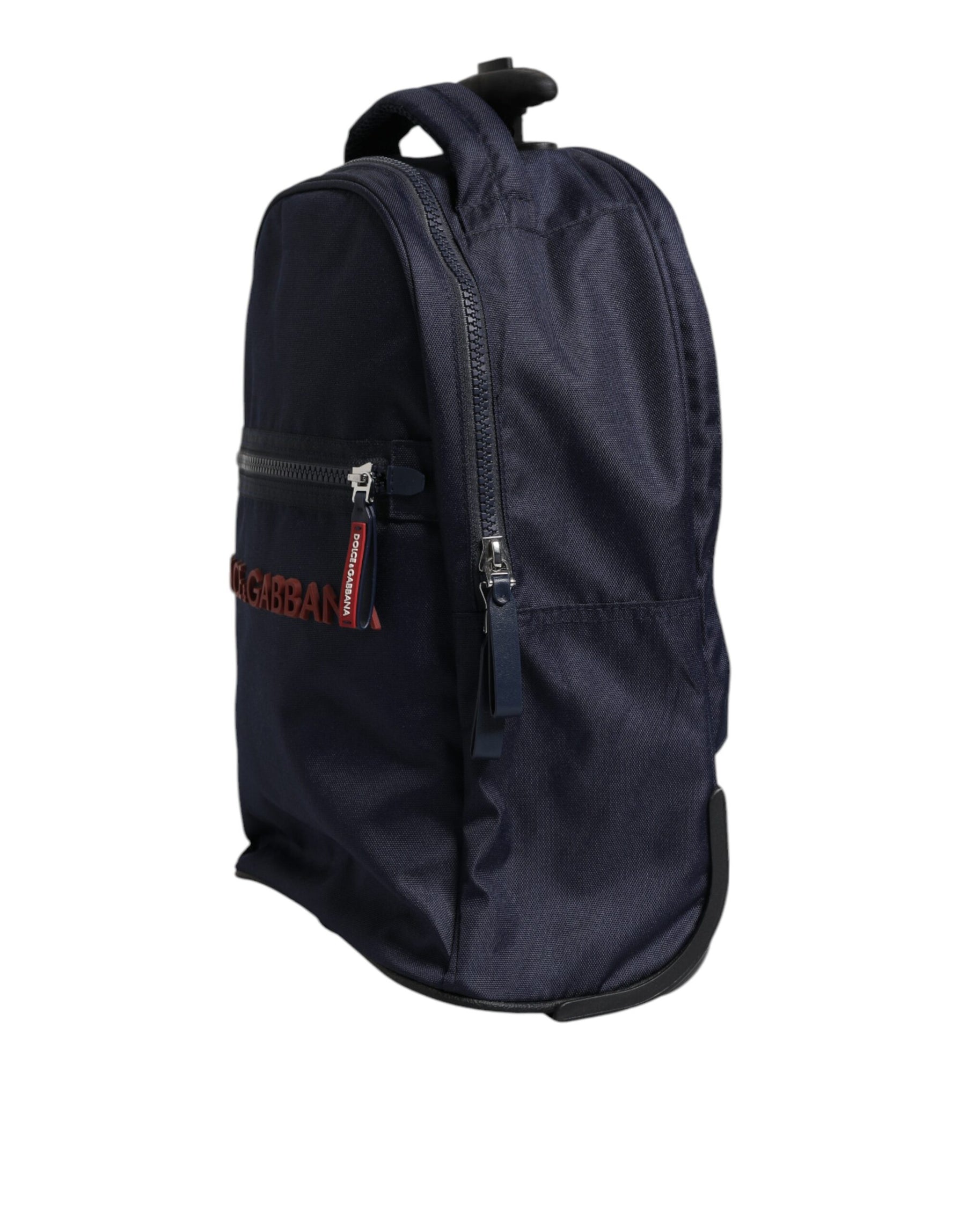 Dolce & Gabbana Blue Red Polyester Kids Back Pack Wheel Suitcase Bag | Regal Royce