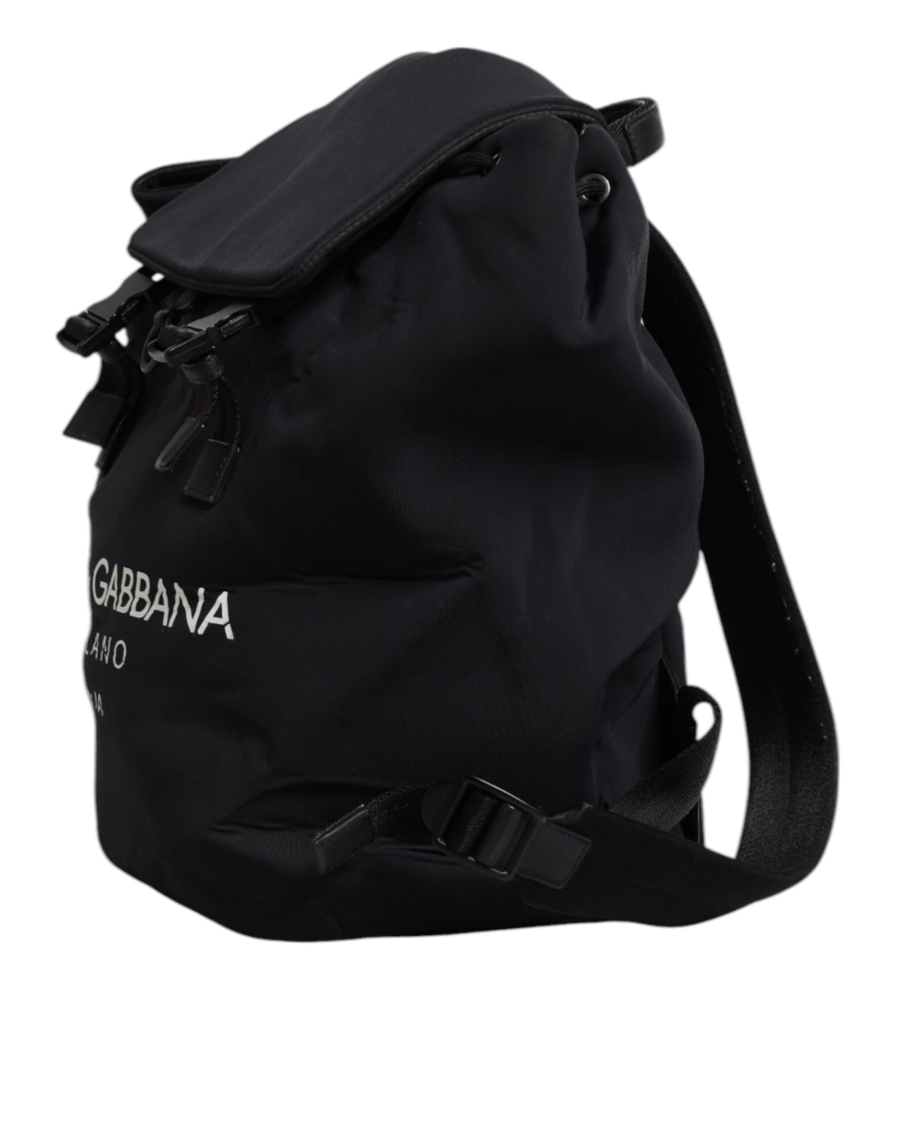Dolce & Gabbana Black Neoprene Nylon DG Logo School Backpack Bag | Regal Royce