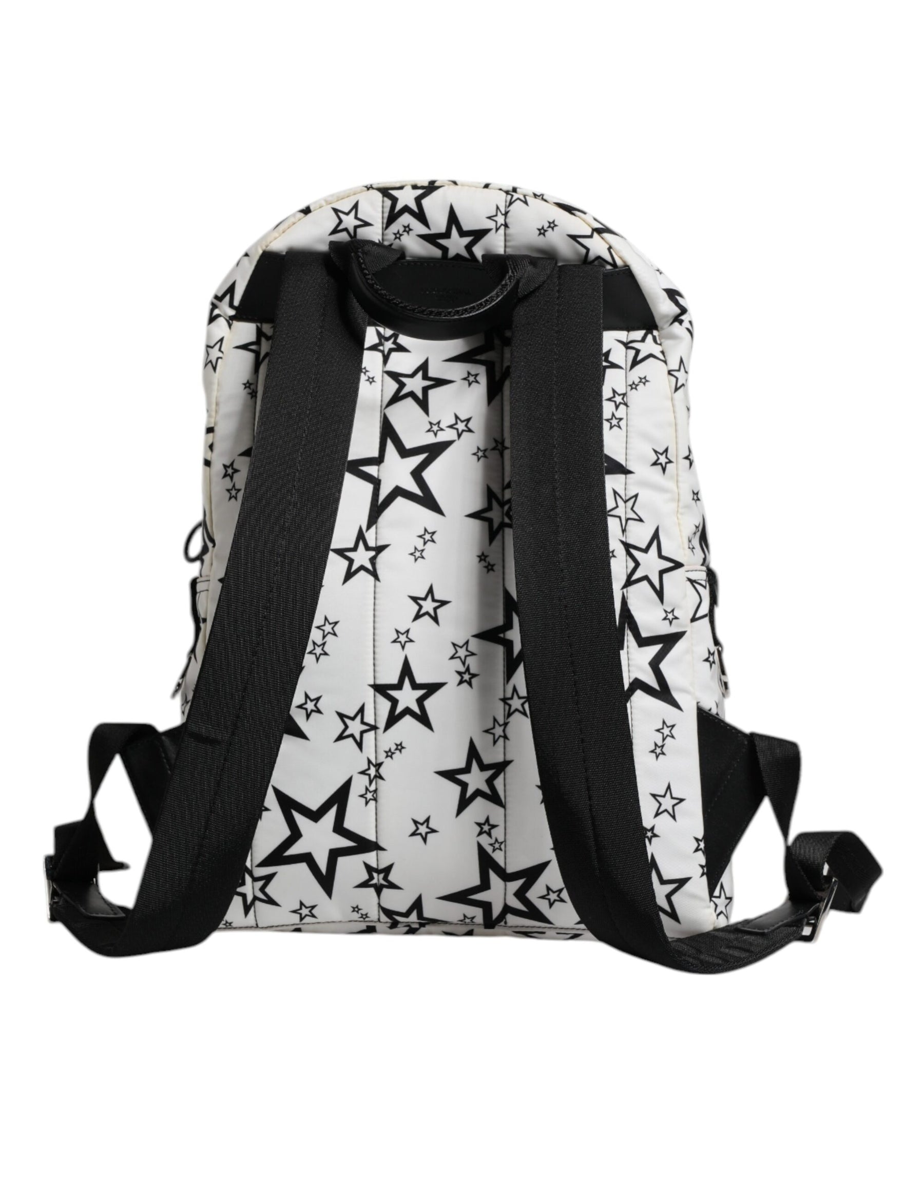 Dolce & Gabbana White DG Stars Print Nylon School Backpack Bag | Regal Royce