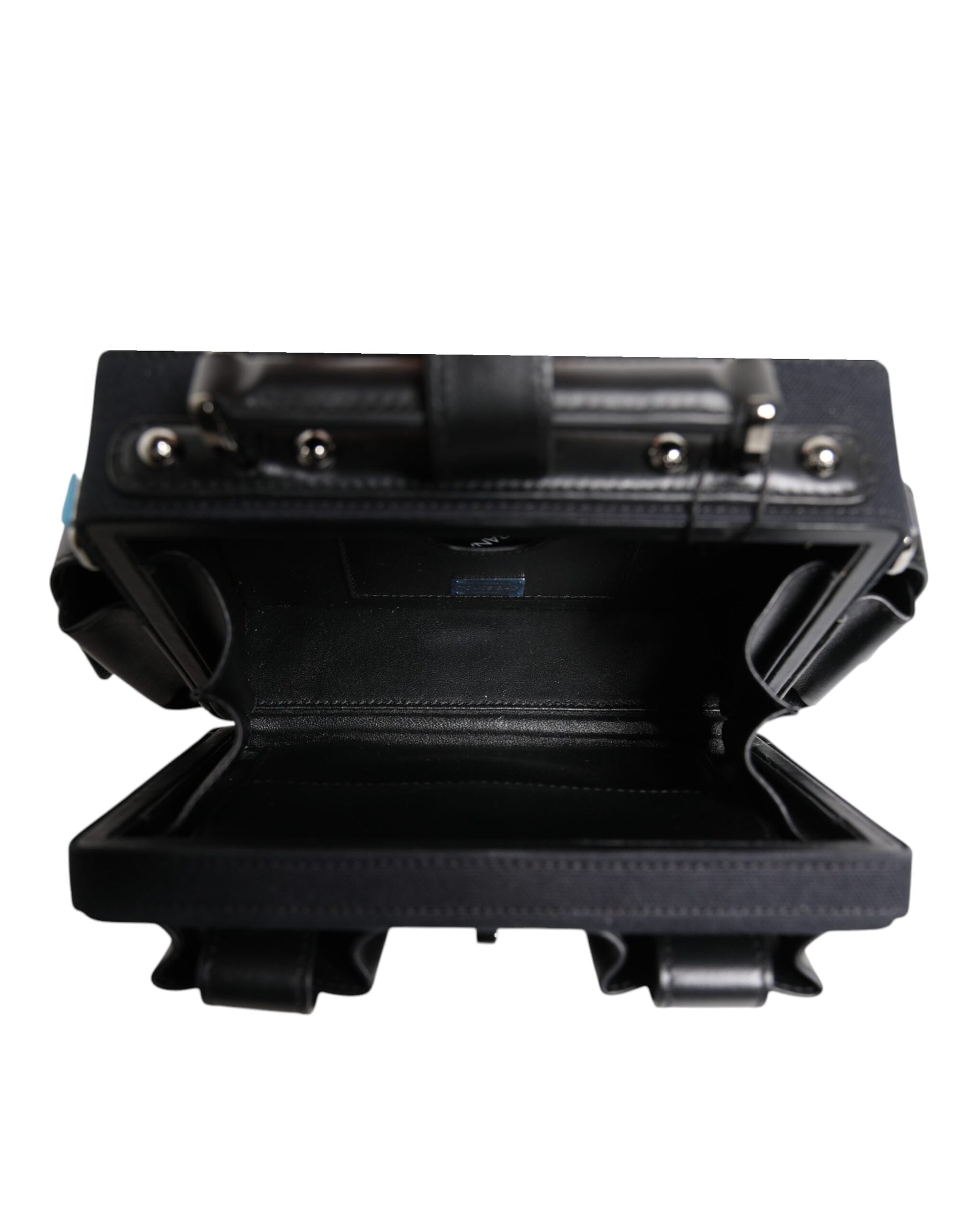 Dolce & Gabbana Black Leather Crossbody Top Handle Bag | Regal Royce