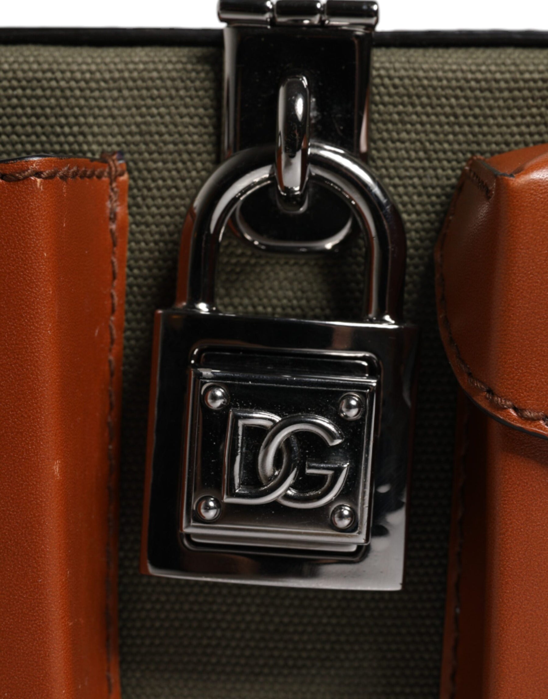 Dolce & Gabbana Green Brown Leather Clutch Purse Bag | Regal Royce