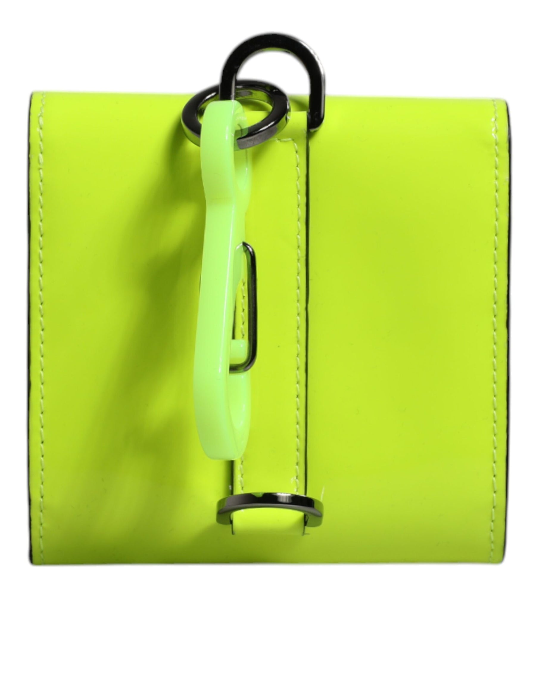 Dolce & Gabbana Yellow Green Bifold DG Logo Neck Strap Cardholder Wallet | Regal Royce