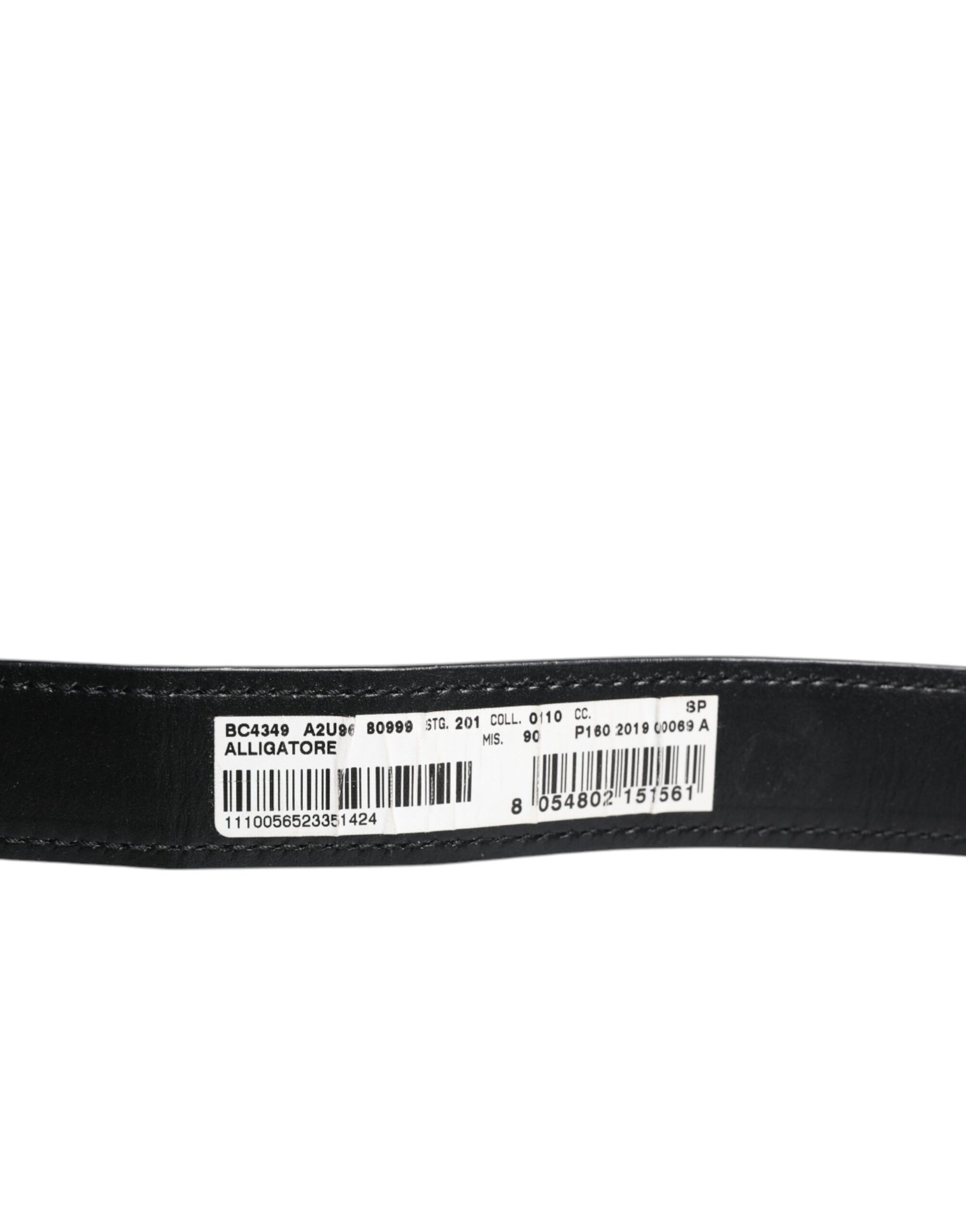 Dolce & Gabbana Black Alligator Leather Airpods Case Coin Purse Wallet | Regal Royce