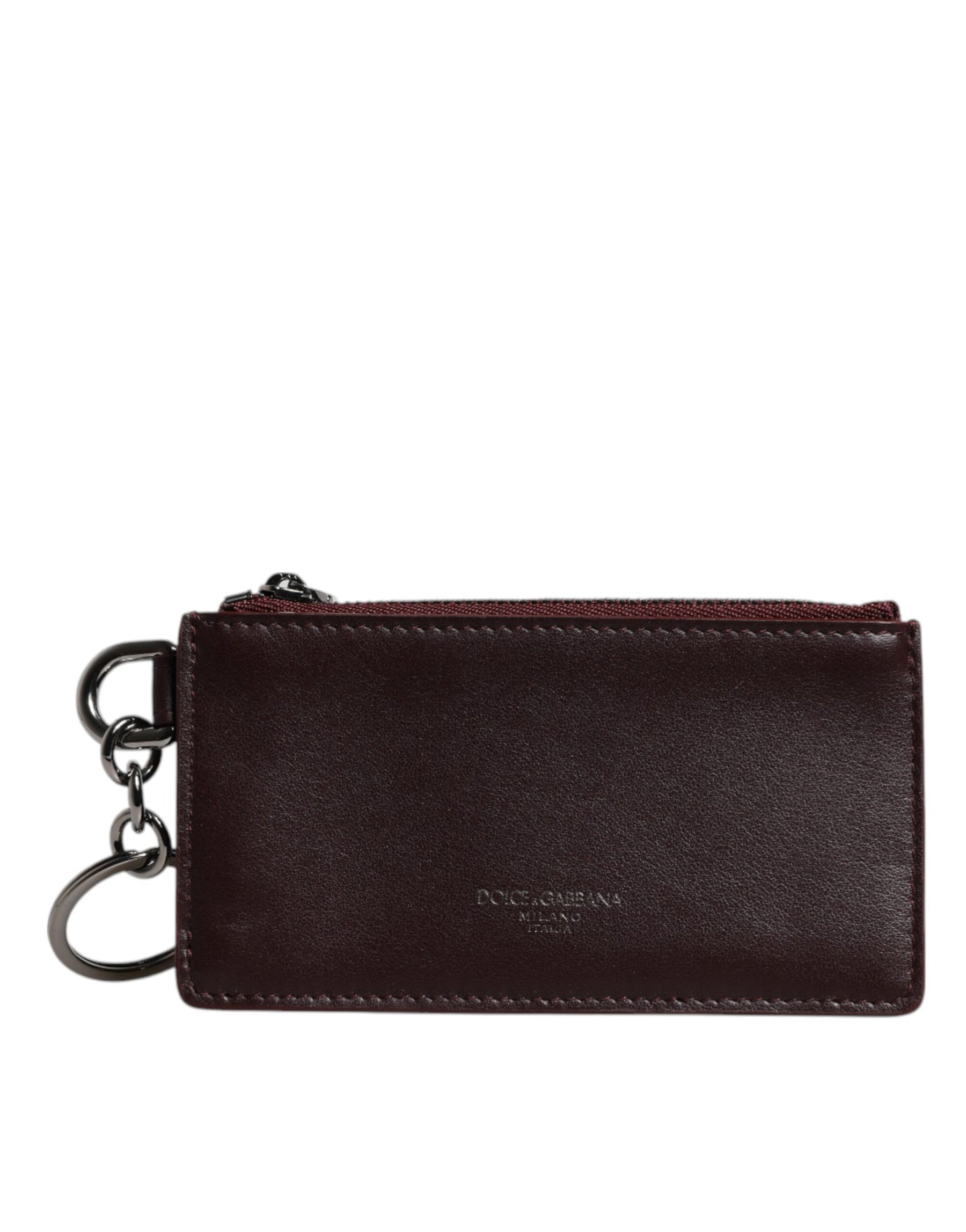 Dolce & Gabbana Brown Calfskin Leather DG Logo Card Holder Wallet | Regal Royce
