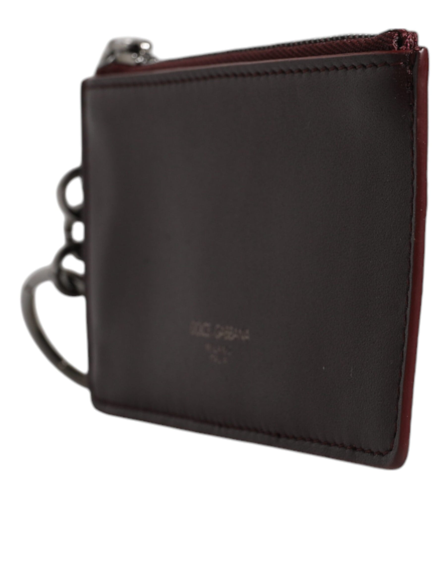 Dolce & Gabbana Brown Calfskin Leather DG Logo Card Holder Wallet | Regal Royce