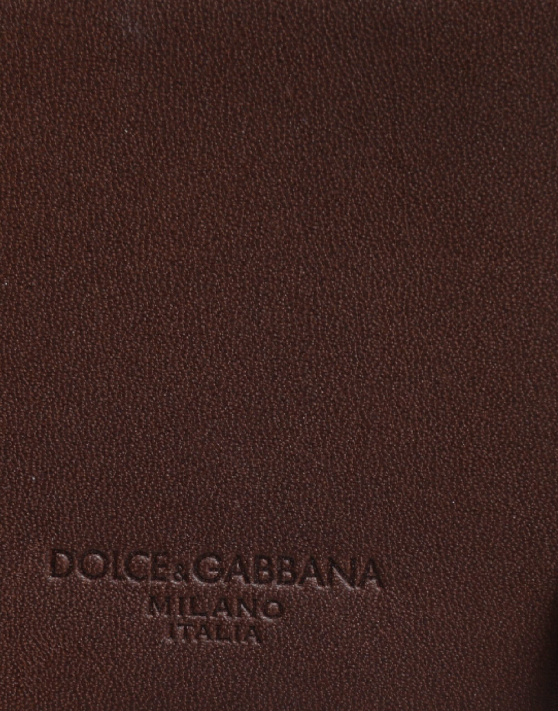 Dolce & Gabbana Brown Leather Zip Logo Keyring Coin Purse Keyring Wallet | Regal Royce