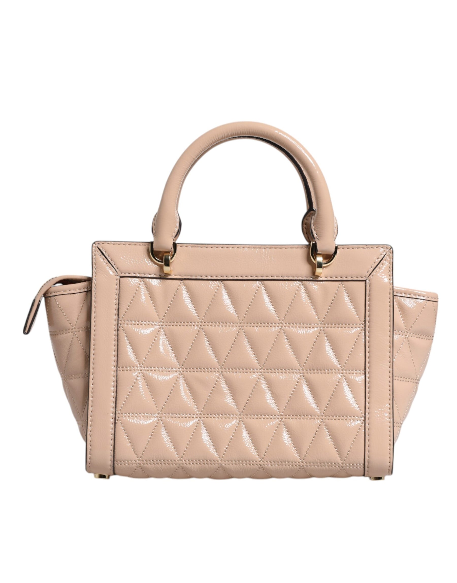 Michael Kors Peach Quilted Leather Logo Crossbody VIVIANNE Messenger Bag | Regal Royce