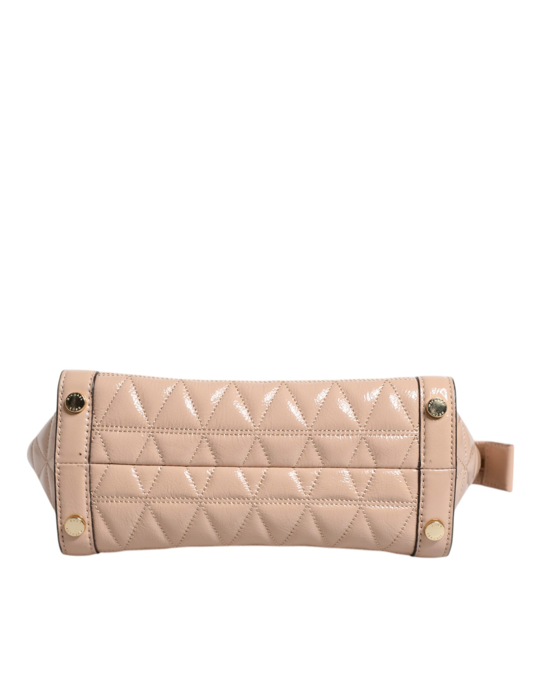 Michael Kors Peach Quilted Leather Logo Crossbody VIVIANNE Messenger Bag | Regal Royce