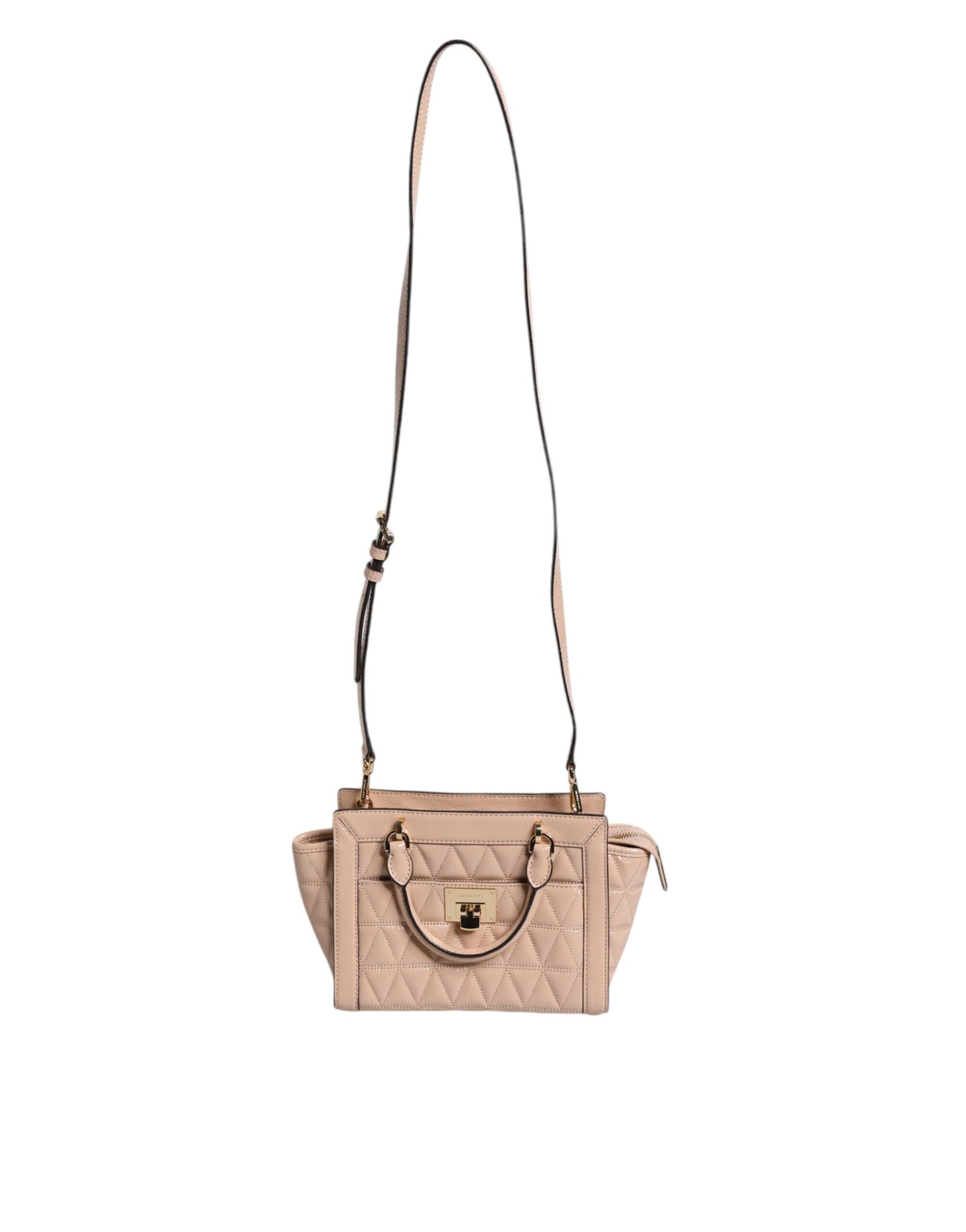 Michael Kors Peach Quilted Leather Logo Crossbody VIVIANNE Messenger Bag | Regal Royce