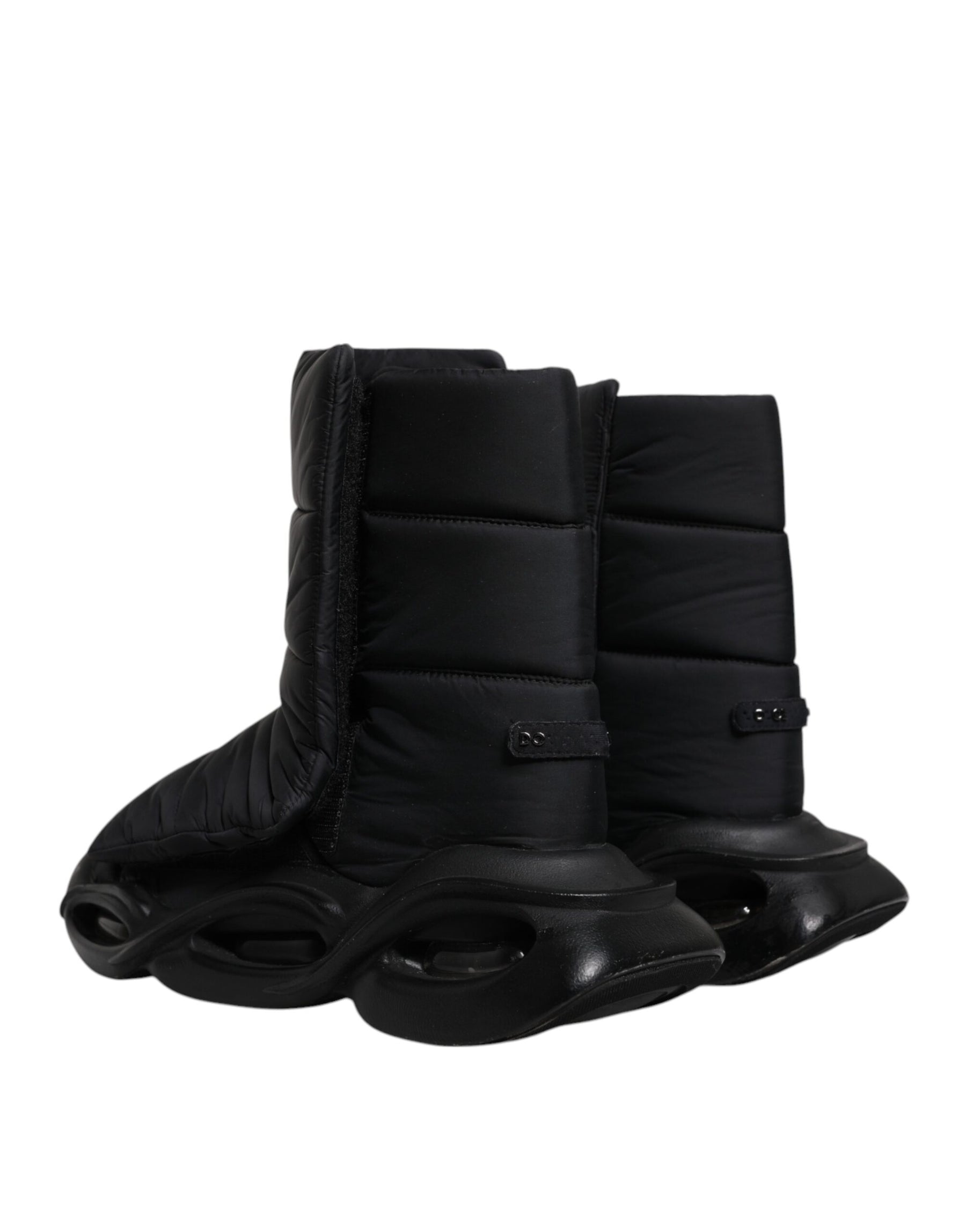 Dolce & Gabbana Black Slip On Wave Quilted Sneakers Shoes | Regal Royce