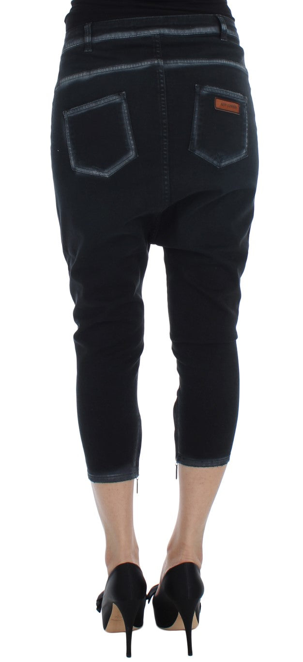Cavalli Blue Cotton Stretch Baggy Relax Jeans | Regal Royce