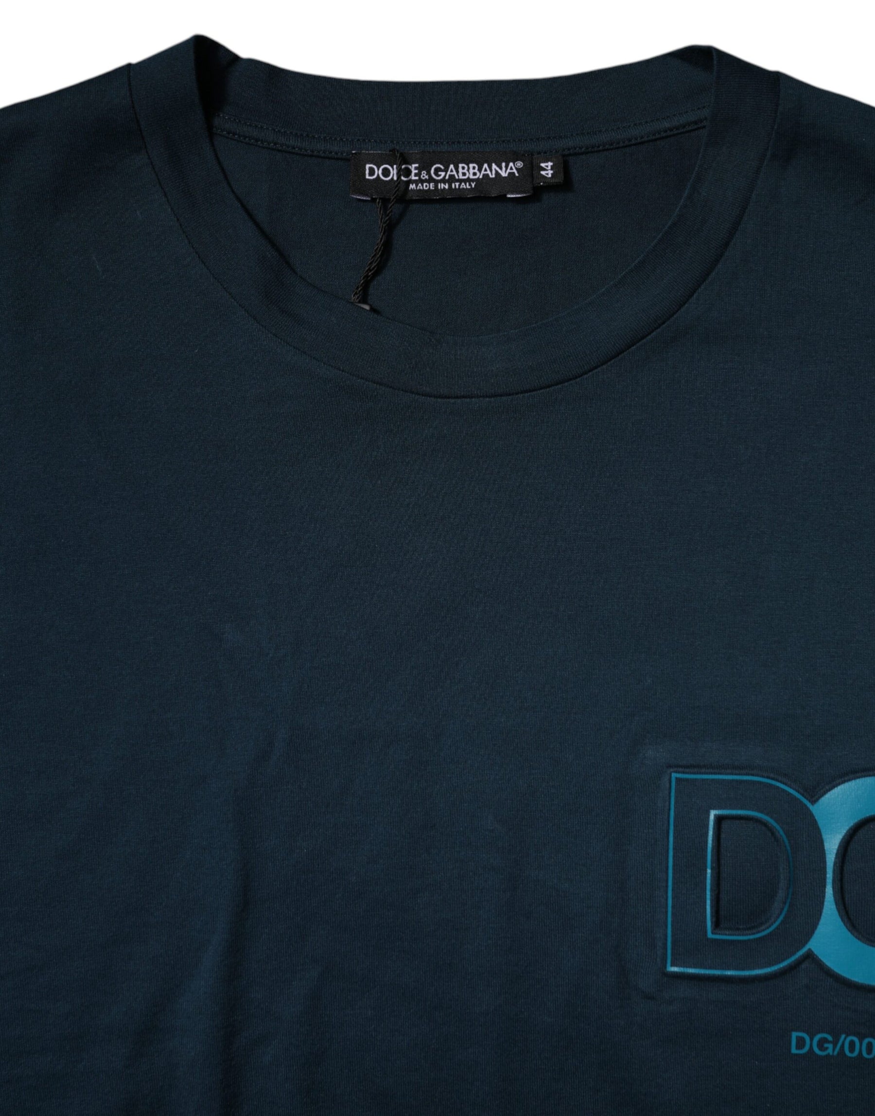 Dolce & Gabbana Blue Logo Crew Neck Short Sleeves T-shirt | Regal Royce