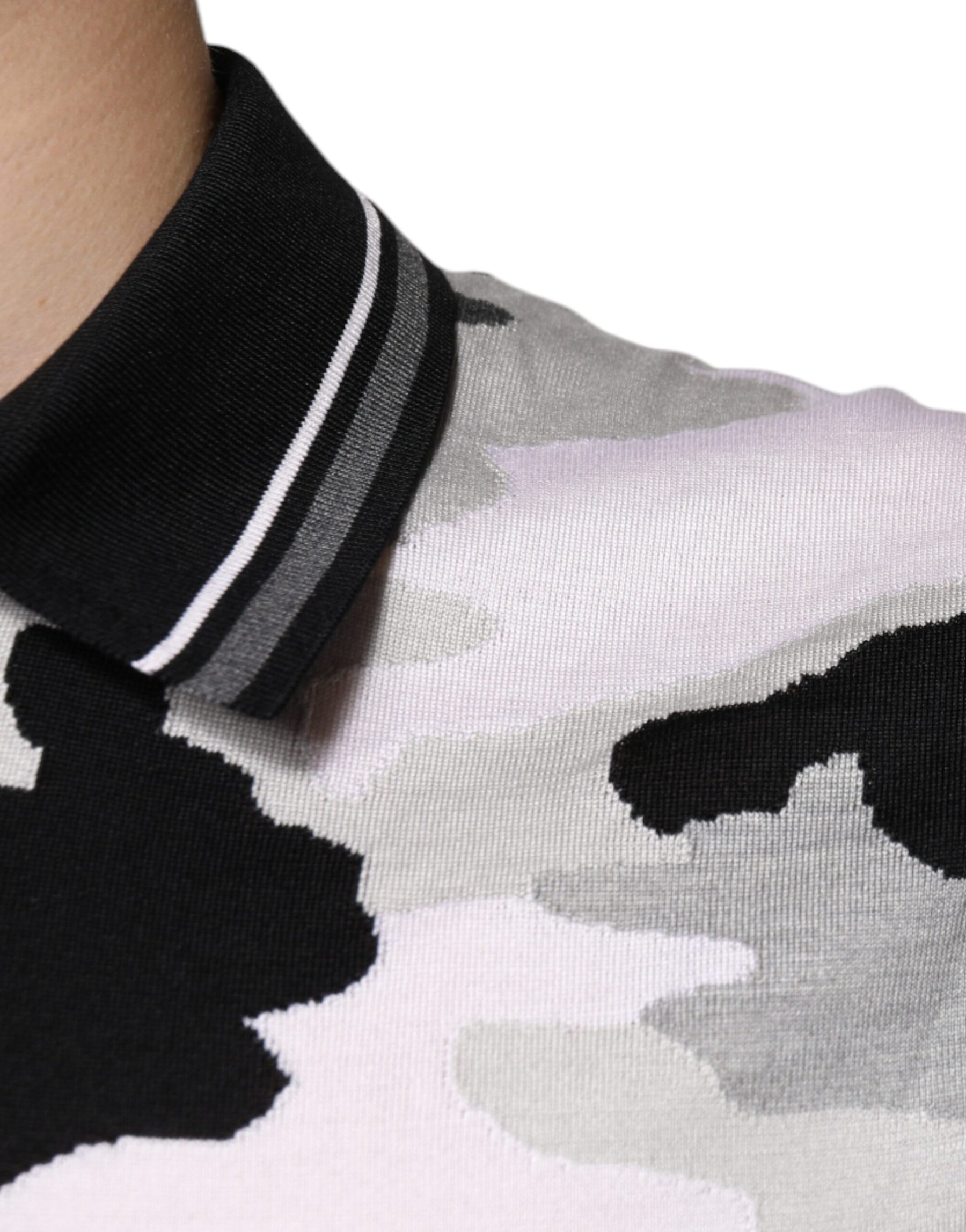 Dolce & Gabbana Multicolor Camouflage Collared Polo T-shirt | Regal Royce