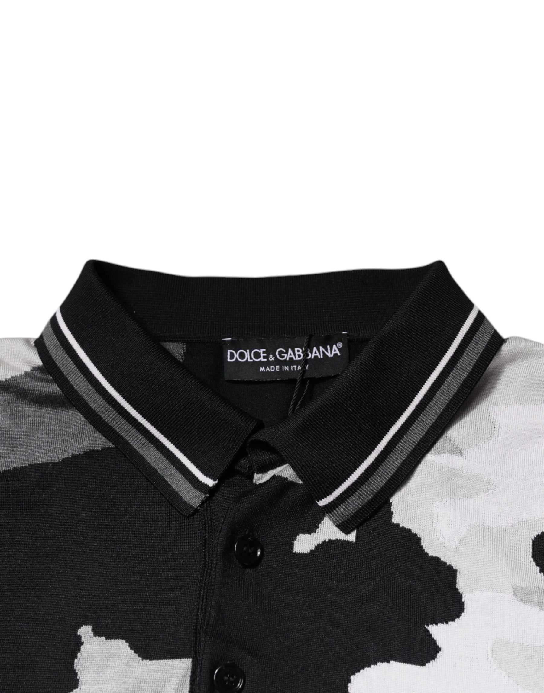 Dolce & Gabbana Multicolor Camouflage Collared Polo T-shirt | Regal Royce