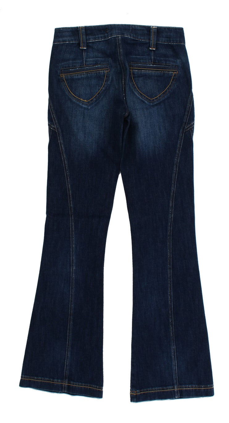 Cavalli Blue Cotton Stretch Low Waist Jeans | Regal Royce
