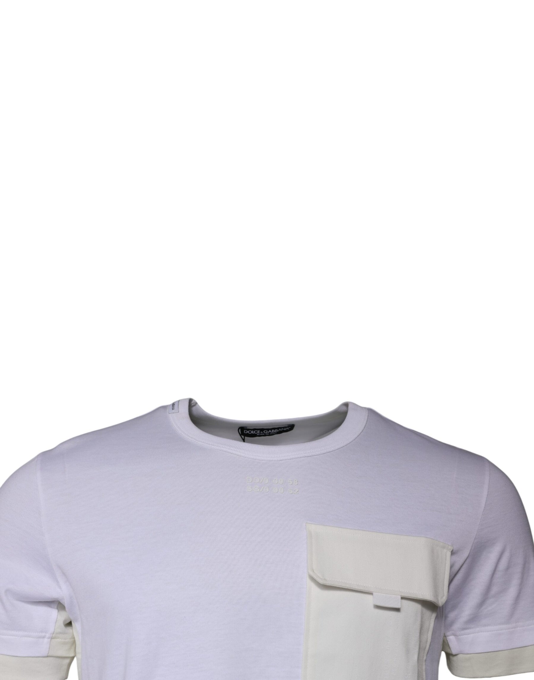 Dolce & Gabbana White Cotton Crew Neck Short Sleeves T-shirt | Regal Royce