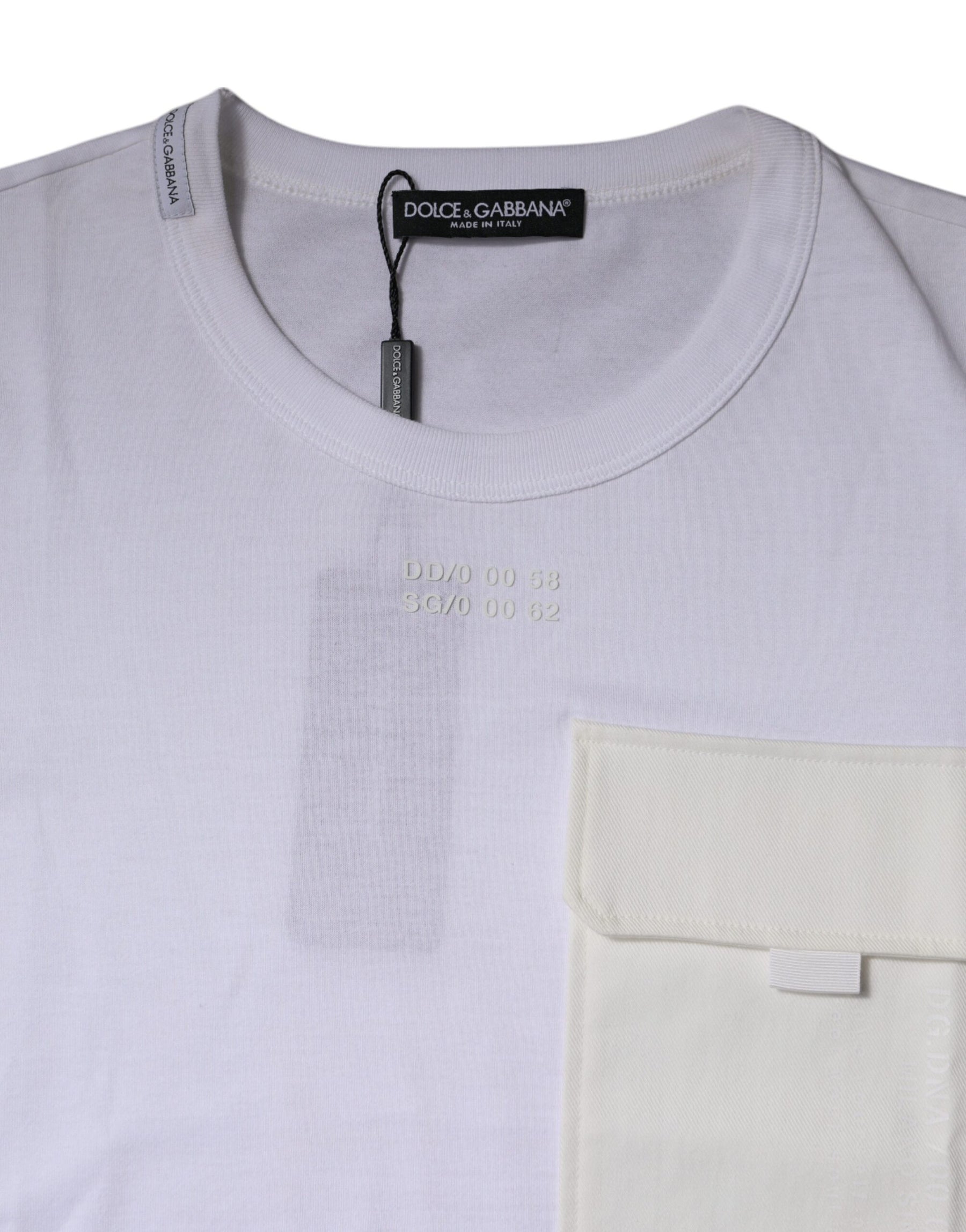 Dolce & Gabbana White Cotton Crew Neck Short Sleeves T-shirt | Regal Royce