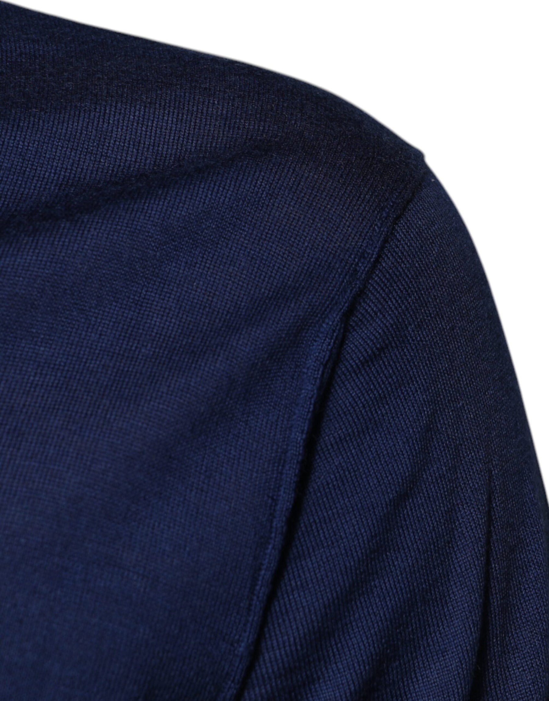 Dolce & Gabbana Navy Blue Cashmere V-neck Pullover Sweater | Regal Royce