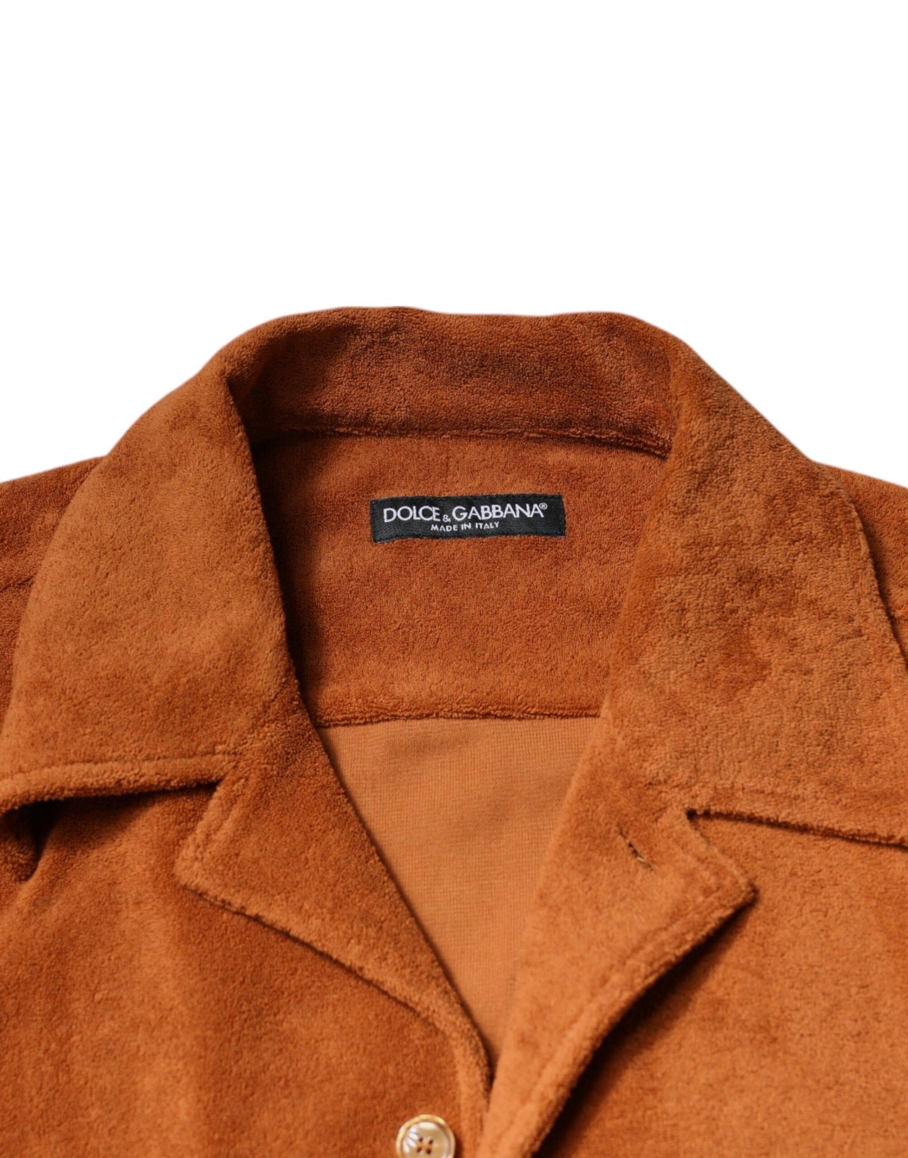 Dolce & Gabbana Hazel Cotton Velvet Button Down Collared Shirt | Regal Royce