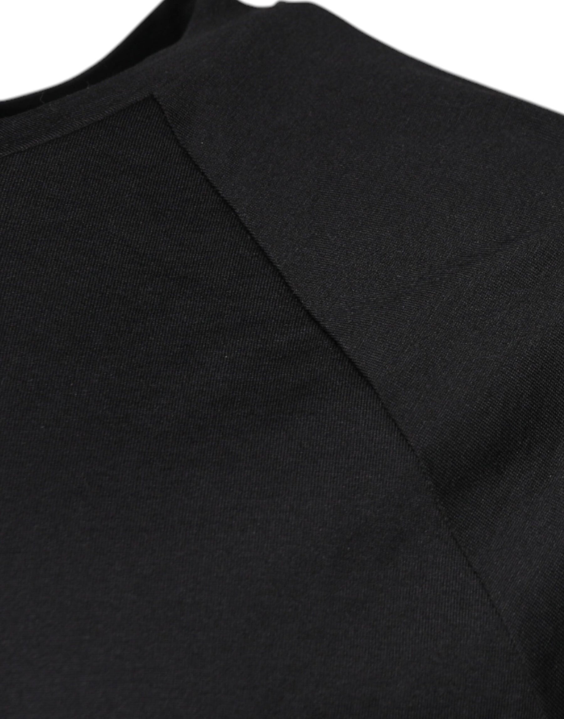 Dolce & Gabbana Black Logo Print Cotton Crew Neck T-shirt | Regal Royce