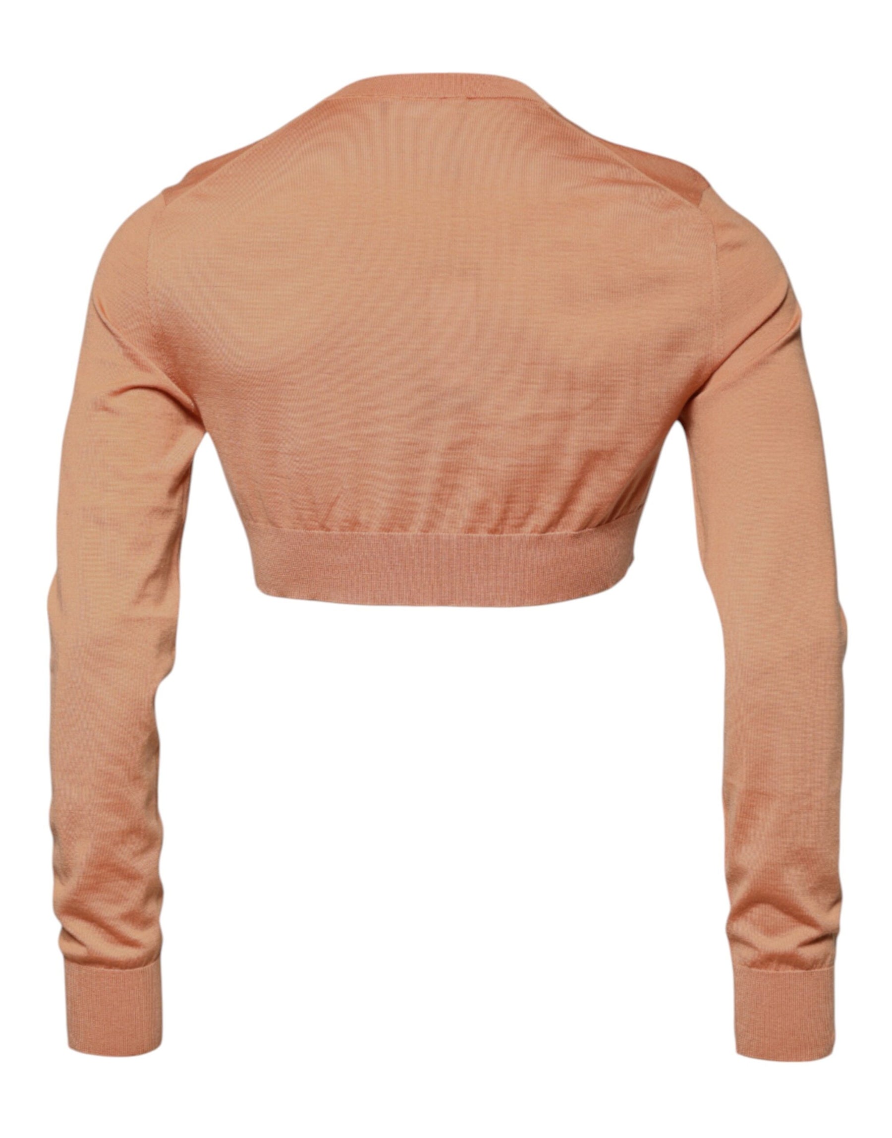 Dolce & Gabbana Beige Wool Crewneck Pullover Cropped Sweater | Regal Royce