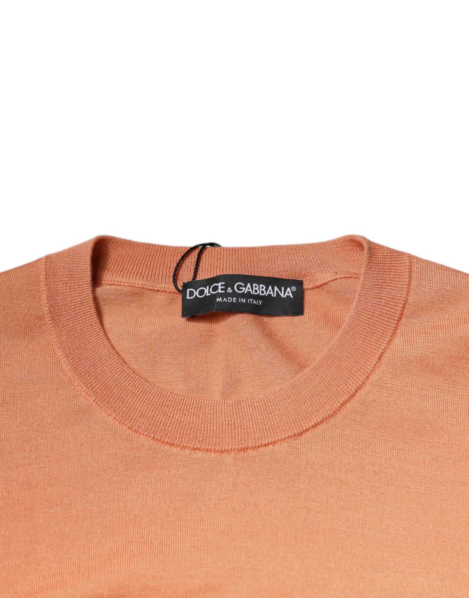 Dolce & Gabbana Beige Wool Crewneck Pullover Cropped Sweater | Regal Royce