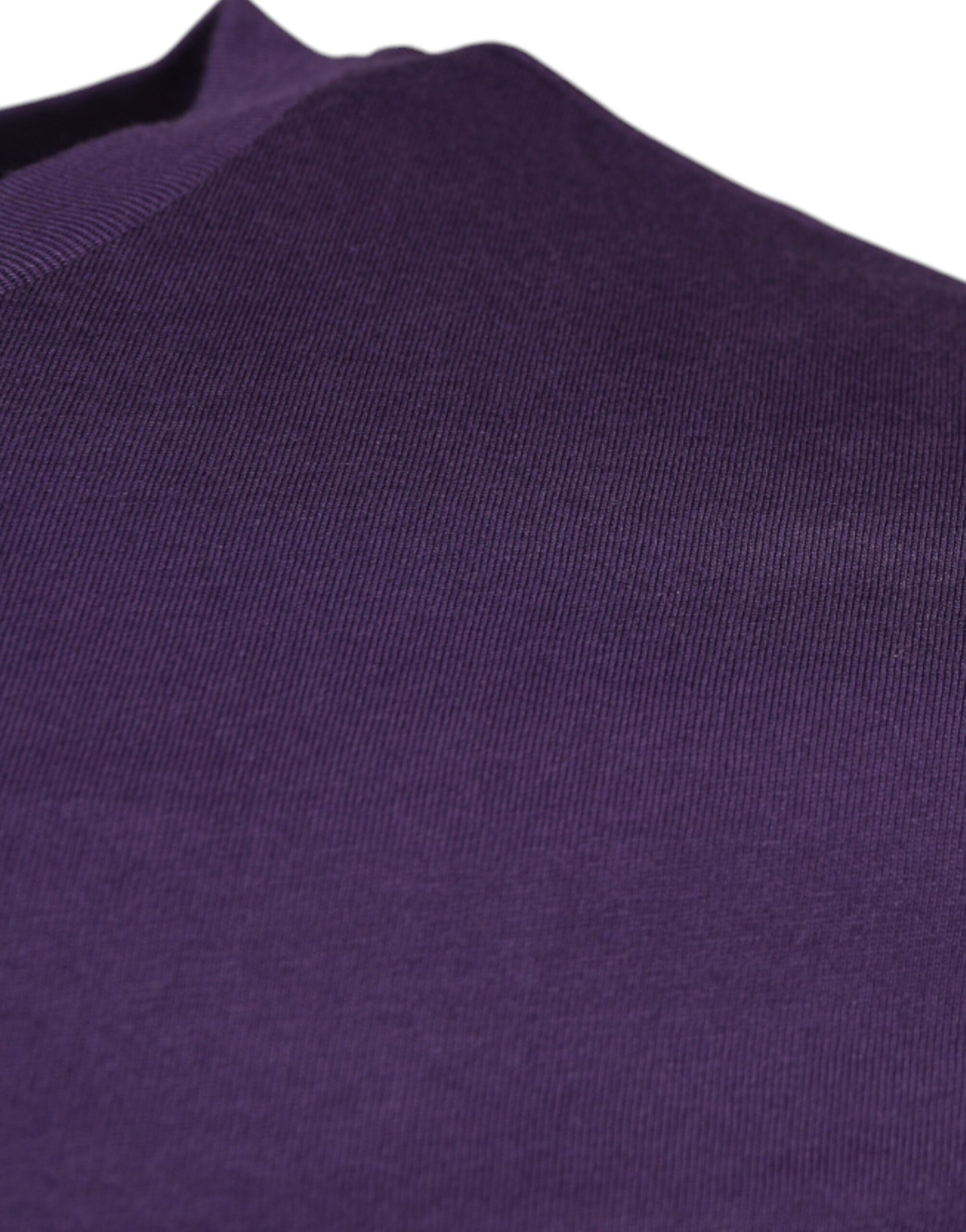 Dolce & Gabbana Violet Cotton Crew Neck Short Sleeve T-shirt | Regal Royce