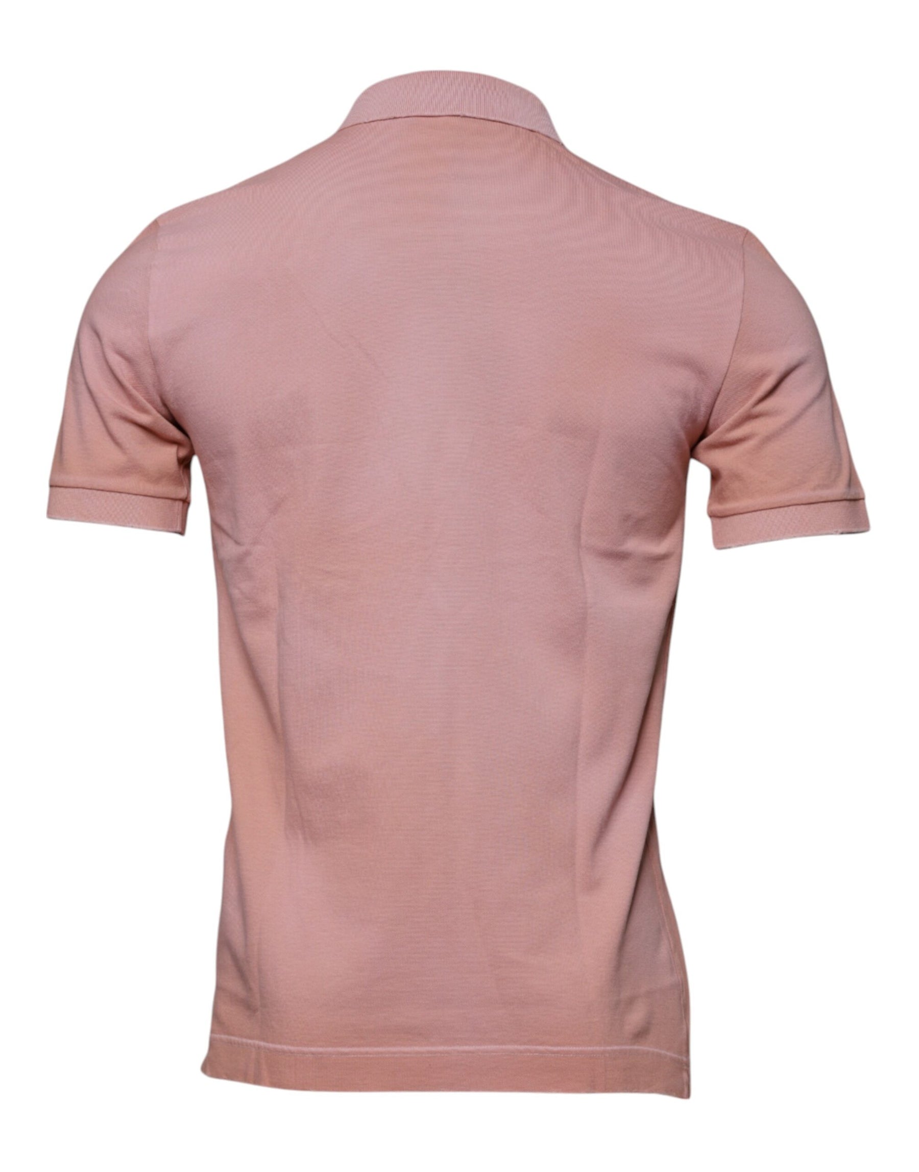 Dolce & Gabbana Pink Crown Collared Short Sleeve Polo T-shirt | Regal Royce