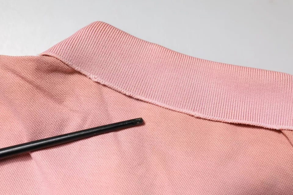 Dolce & Gabbana Pink Crown Collared Short Sleeve Polo T-shirt | Regal Royce