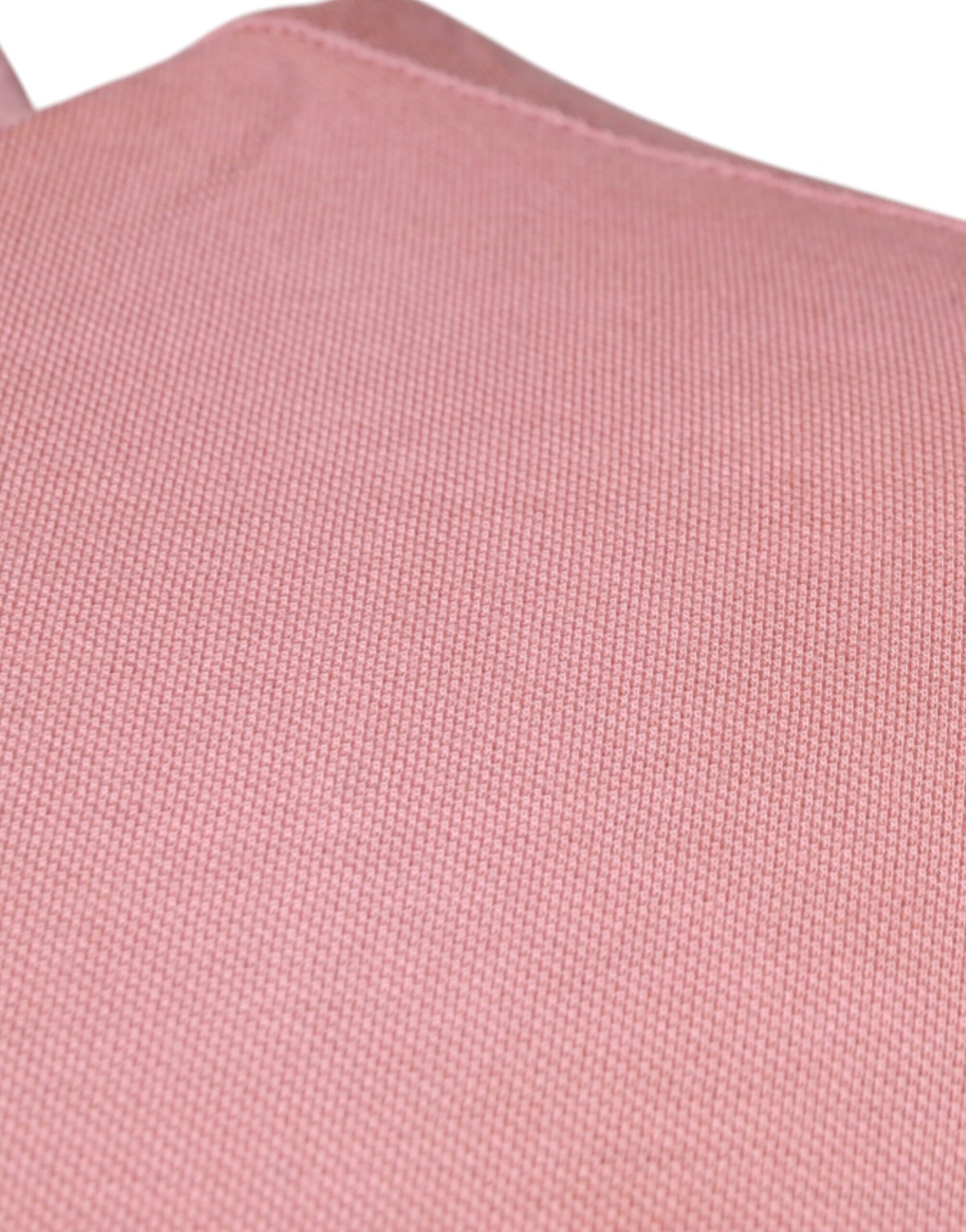 Dolce & Gabbana Pink Crown Collared Short Sleeve Polo T-shirt | Regal Royce