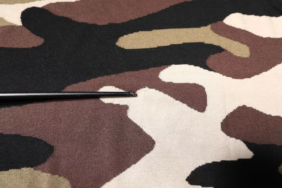 Dolce & Gabbana Multicolor Camouflage Collared Polo T-shirt | Regal Royce