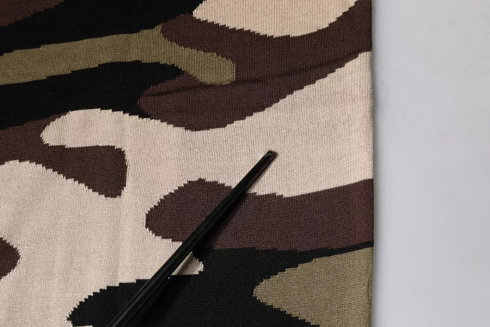 Dolce & Gabbana Multicolor Camouflage Collared Polo T-shirt | Regal Royce