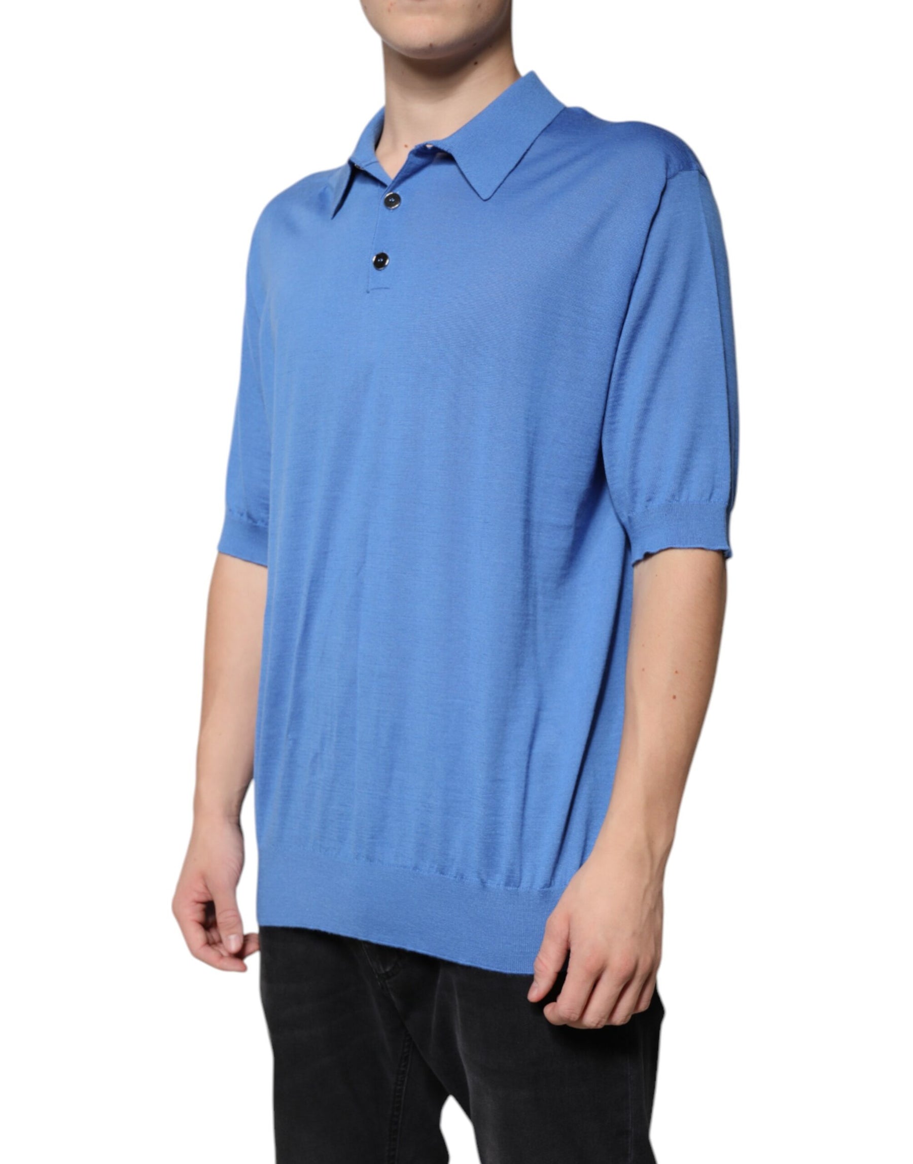 Dolce & Gabbana Blue Collared Short Sleeves Polo T-shirt | Regal Royce