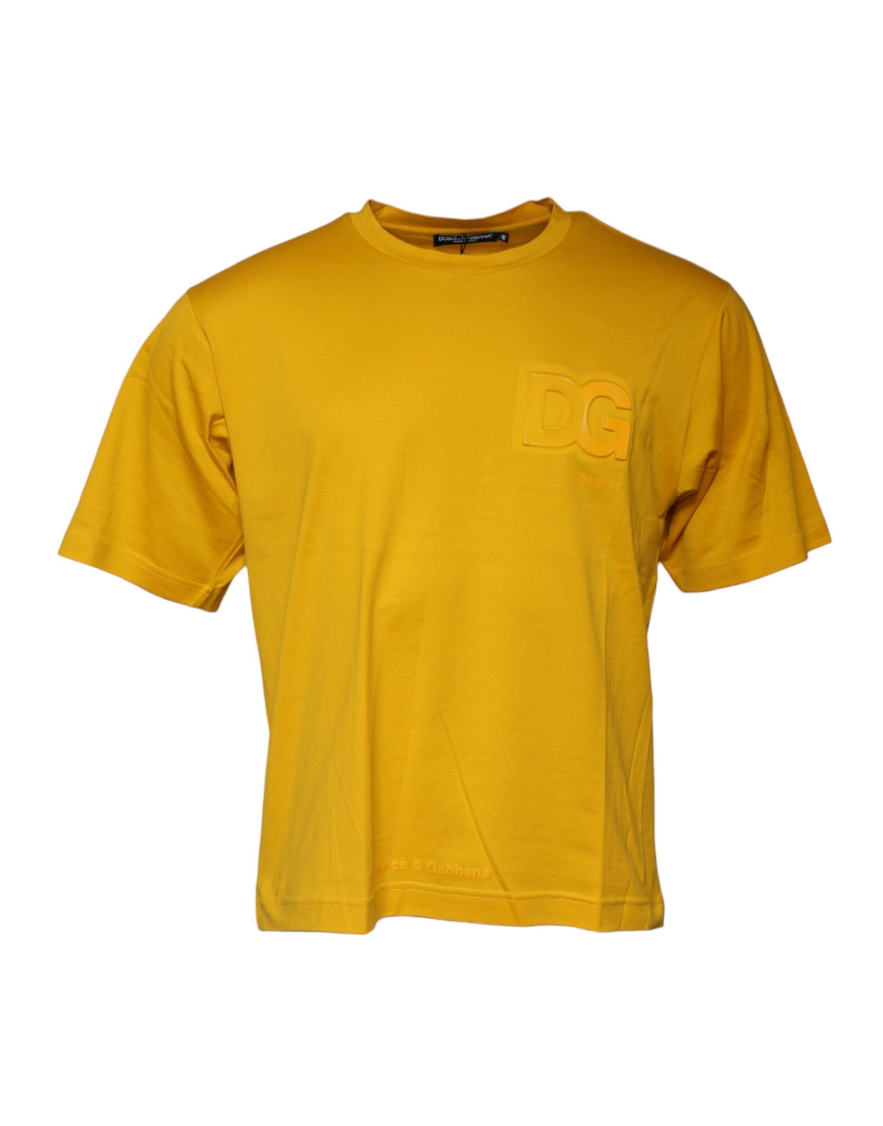 Dolce & Gabbana Dark Yellow Logo Crew Neck Short Sleeves T-shirt | Regal Royce