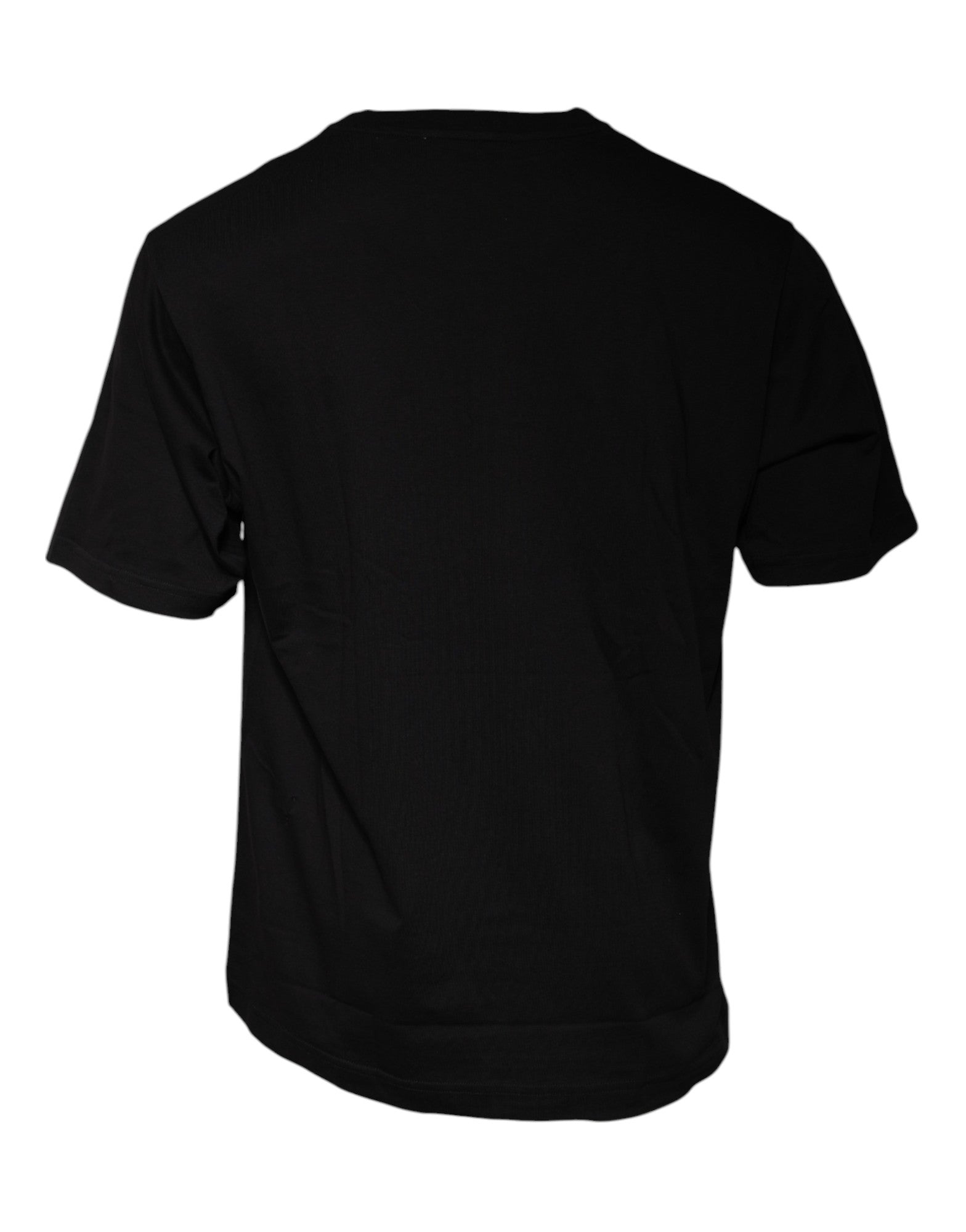 Dolce & Gabbana Black Logo Print Cotton Short Sleeves T-shirt | Regal Royce