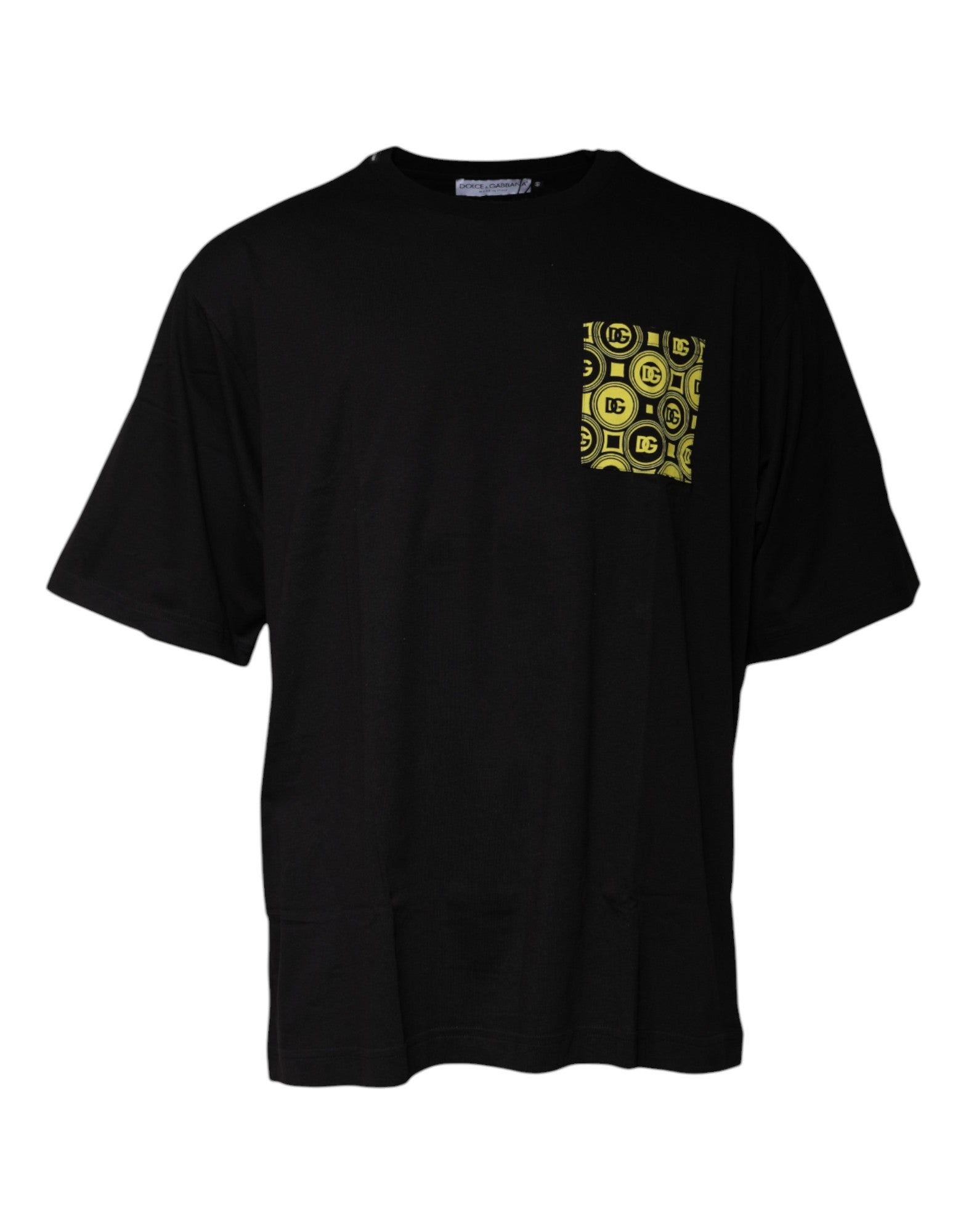 Dolce & Gabbana Black Logo Print Cotton Short Sleeves T-shirt | Regal Royce