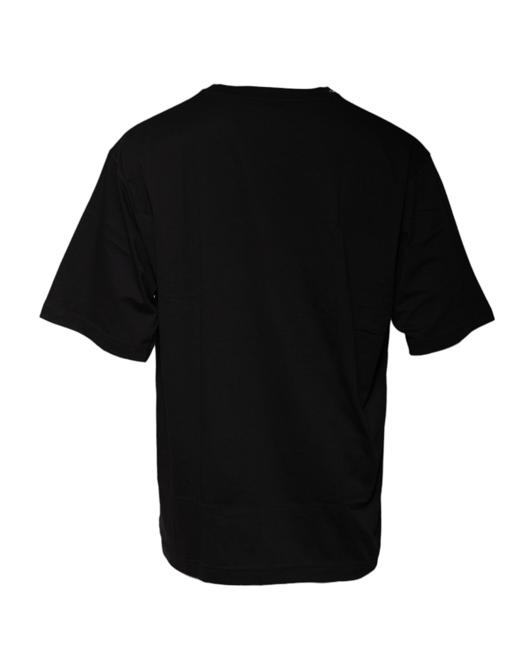 Dolce & Gabbana Black Logo Print Cotton Short Sleeves T-shirt | Regal Royce
