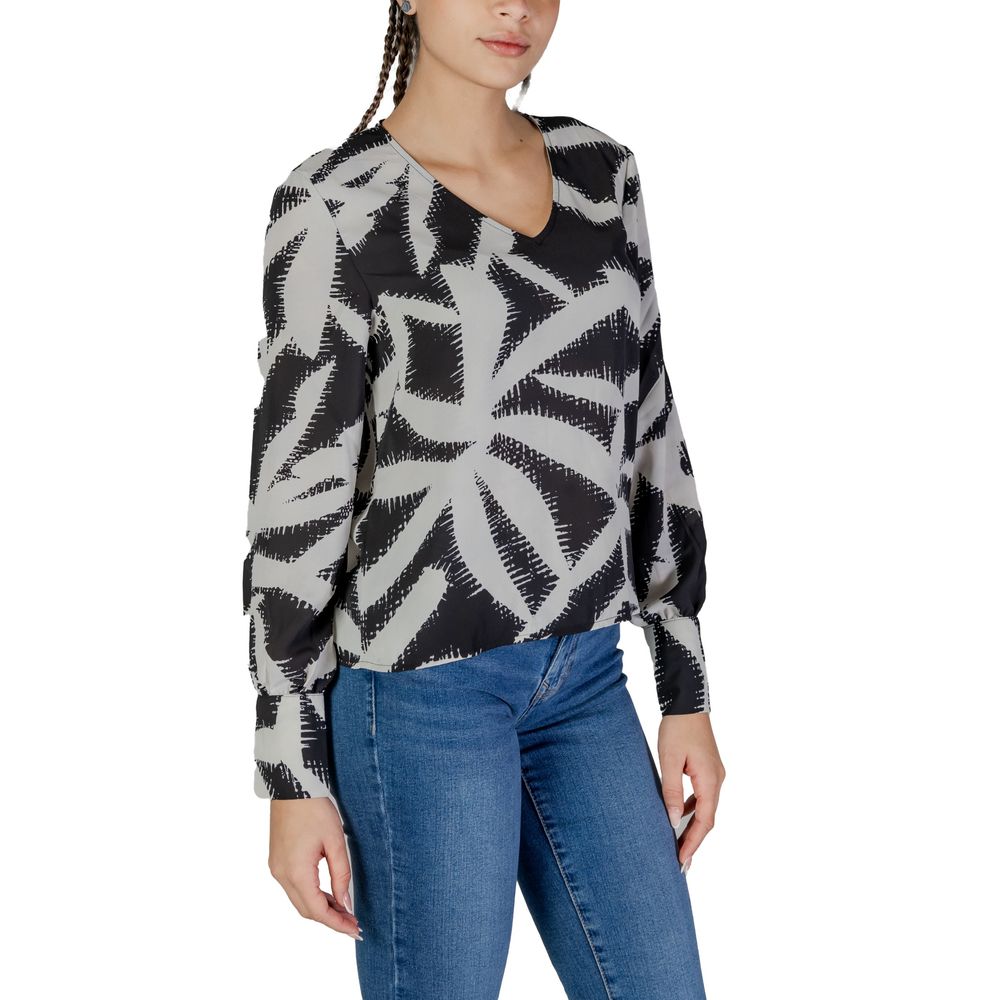 Jacqueline De Yong Black Recycled Polyester Blouse | Regal Royce