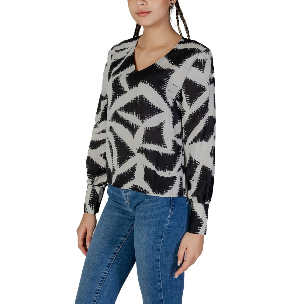 Jacqueline De Yong Black Recycled Polyester Blouse | Regal Royce