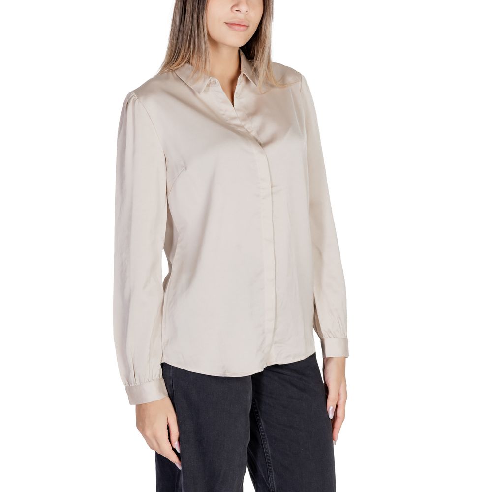 Vila Clothes Gold Polyester Blouse | Regal Royce
