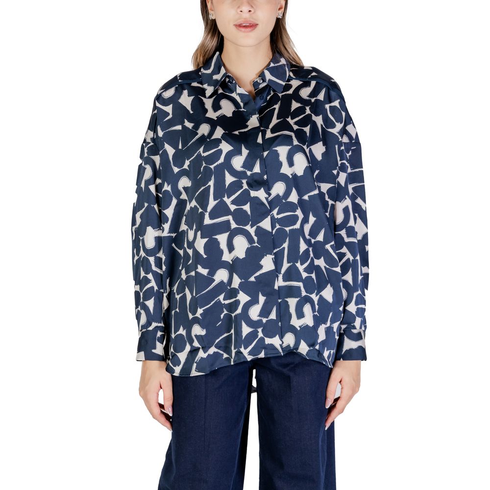 ICHI Blue Polyester Blouse | Regal Royce
