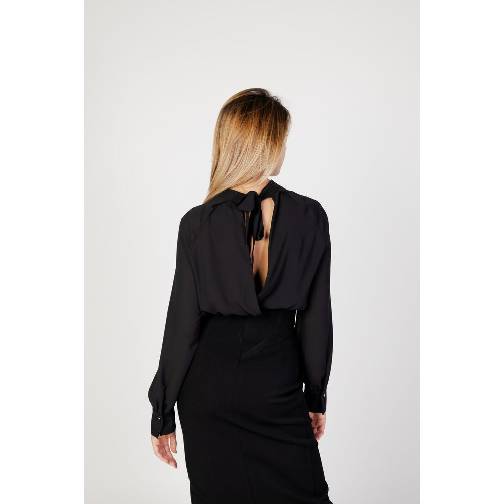 Sandro Ferrone Black Polyester Blouse | Regal Royce